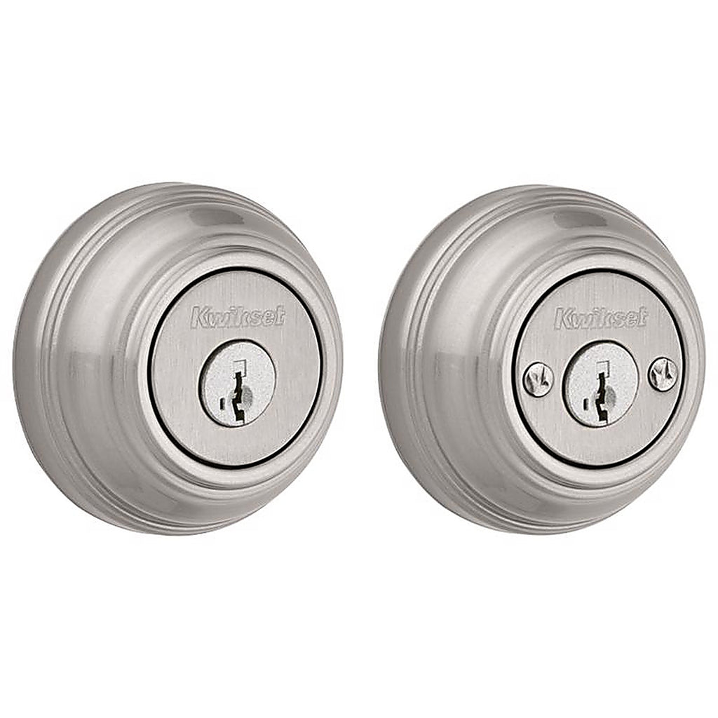 Kwikset 99850-074 SmartKey Satin Nickel Metal Deadbolt