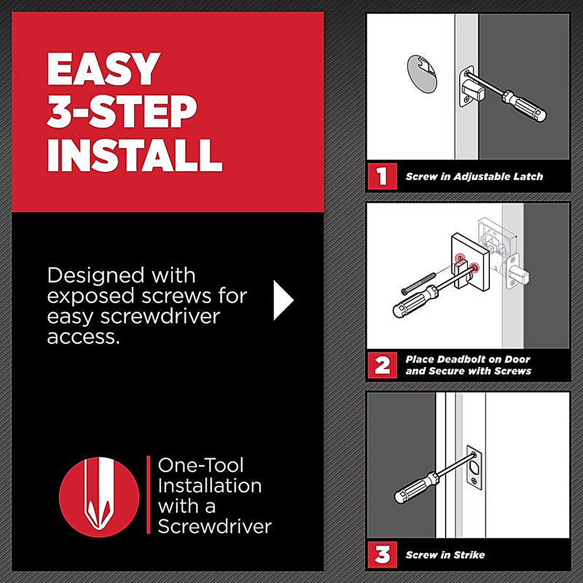 Kwikset 99850-074 SmartKey Satin Nickel Metal Deadbolt