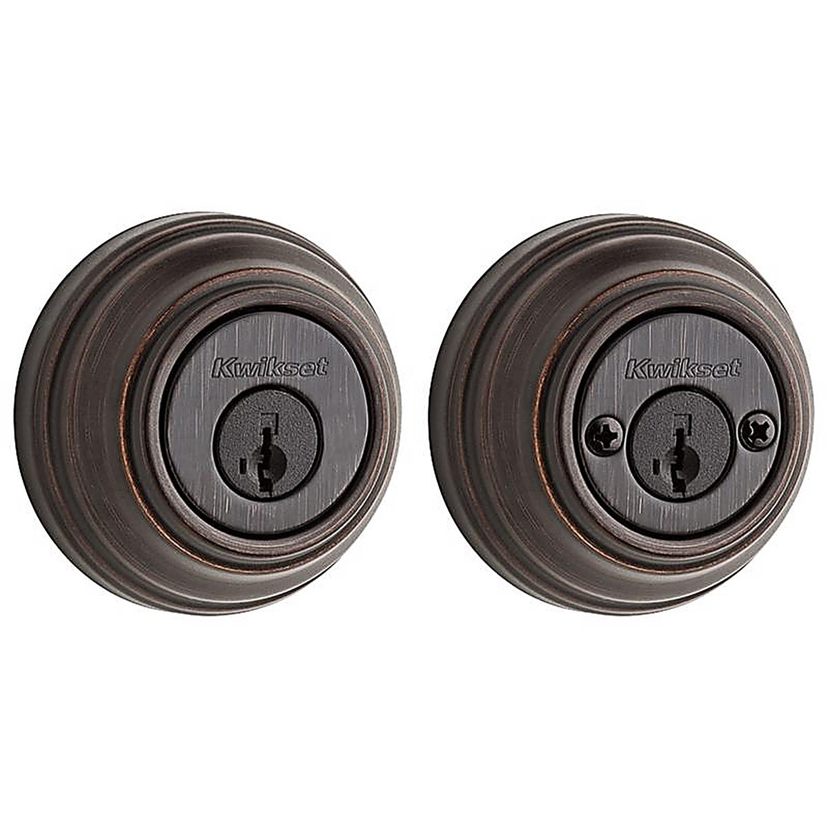 Kwikset 99850-073 SmartKey Venetian Bronze Metal Deadbolt