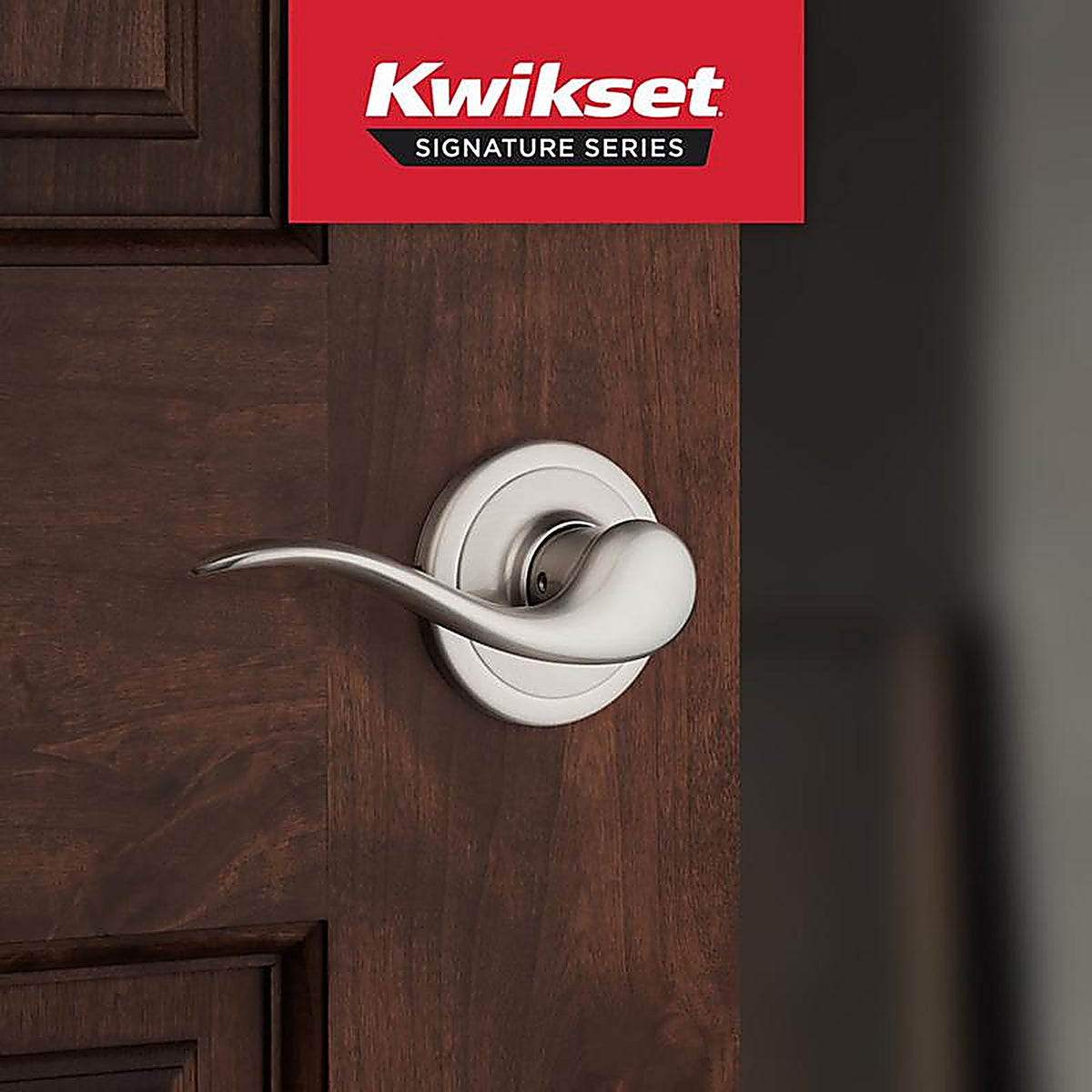 Kwikset 97200-777 Tustin Satin Nickel Passage Lockset ANSI/BHMA Grade 2 1-3/4 in.