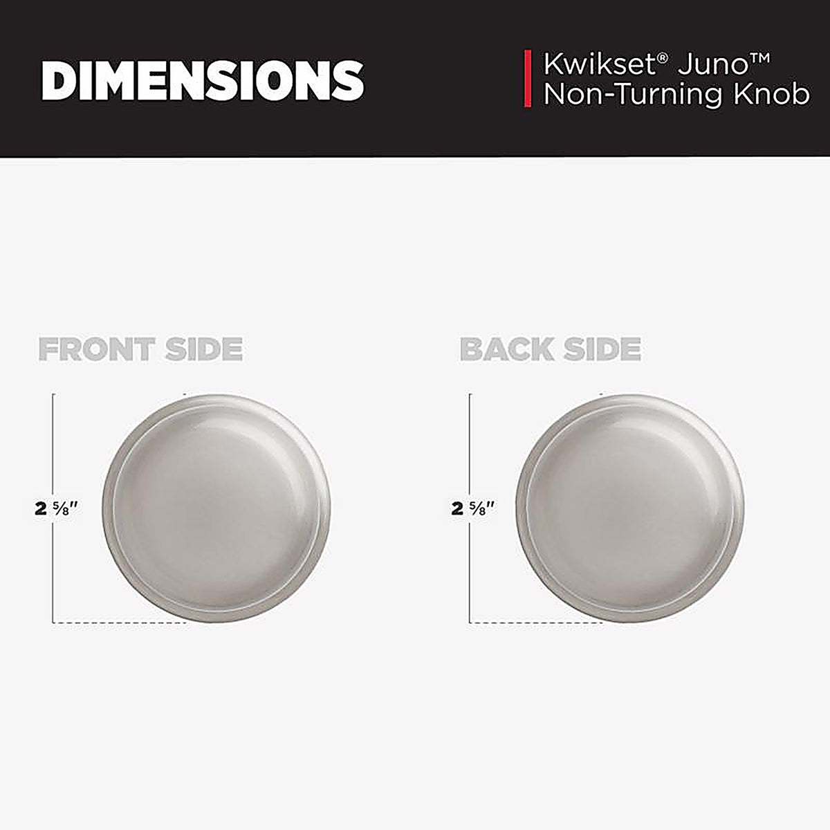 Kwikset - 97880-668 - Juno Satin Nickel Dummy Knob Right or Left Handed