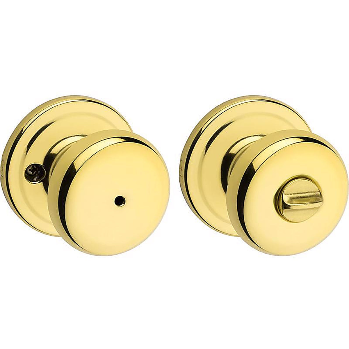 Kwikset 97300-827 Juno Polished Brass Privacy Lockset ANSI/BHMA Grade 2 1.75 in.