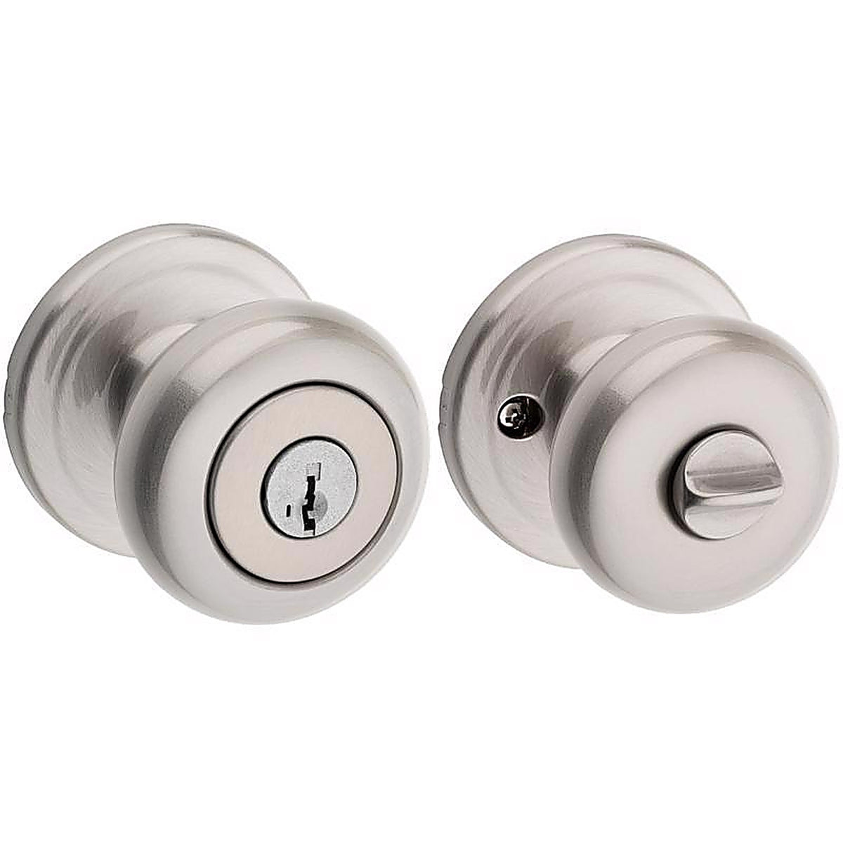 Kwikset 97402-736 SmartKey Juno Satin Nickel Entry Lockset ANSI/BHMA Grade 2 KW1 1-3/4 in.