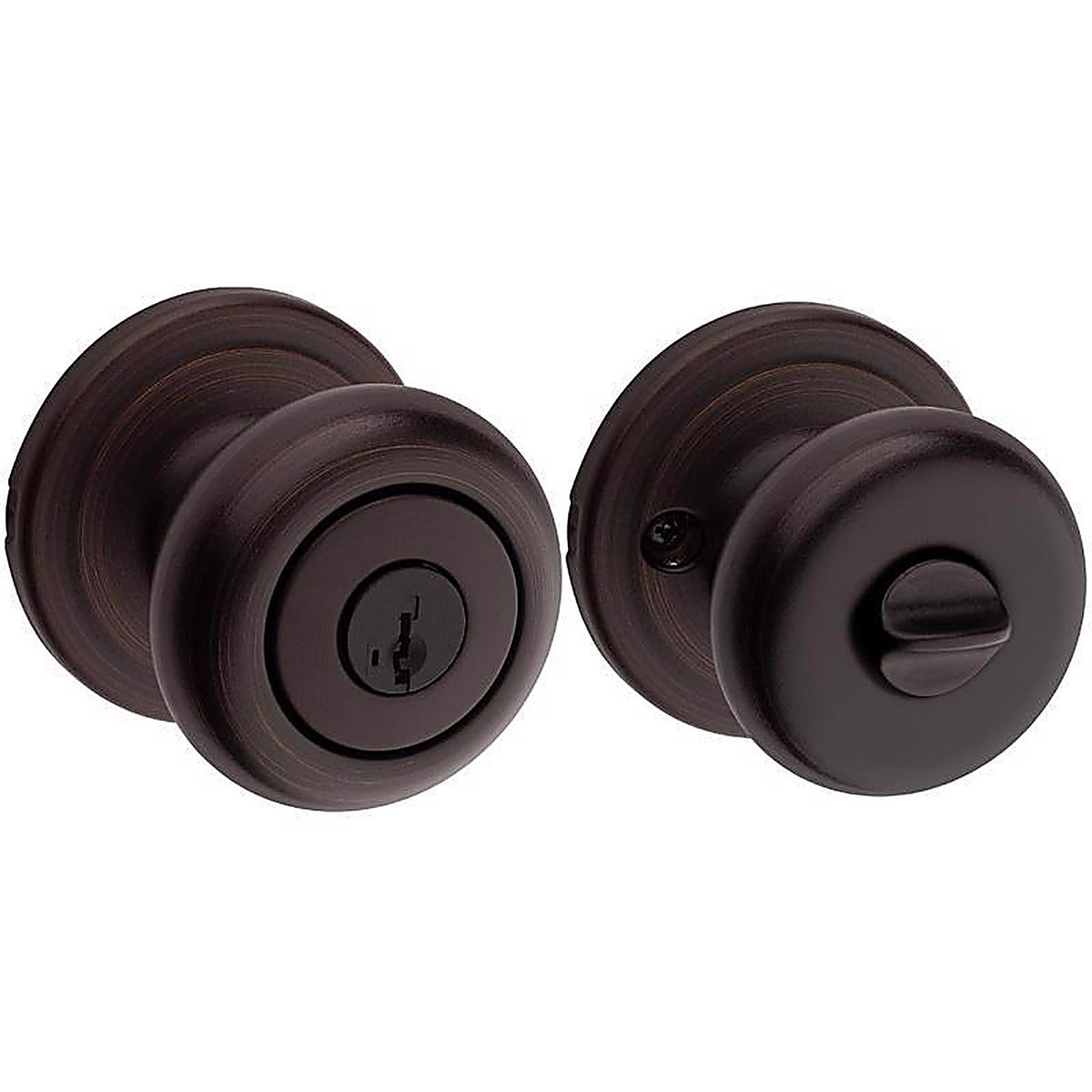 Kwikset 97402-737 SmartKey Juno Venetian Bronze Entry Lockset ANSI/BHMA Grade 2 KW1 1-3/4 in.