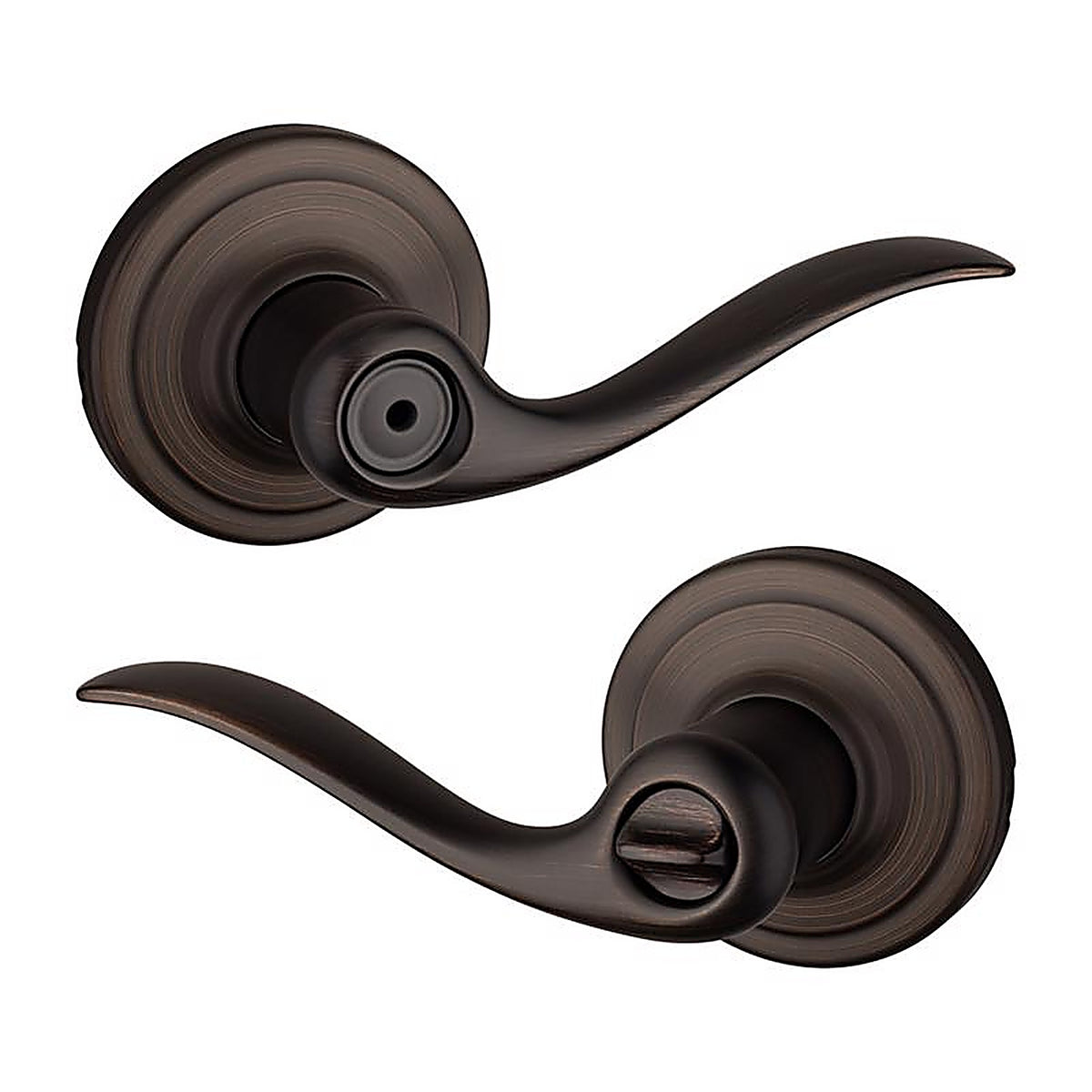 Kwikset 97300-818 Tustin Venetian Bronze Privacy Lockset ANSI/BHMA Grade 2 1-3/4 in.