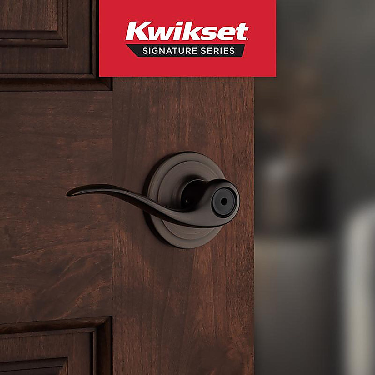 Kwikset 97300-818 Tustin Venetian Bronze Privacy Lockset ANSI/BHMA Grade 2 1-3/4 in.