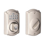 Schlage BE365VCAM619 Satin Nickel Steel Electronic Deadbolt