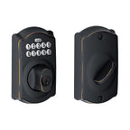 Schlage BE365VCAM716 Aged Bronze Steel Electronic Deadbolt