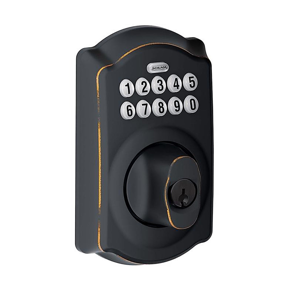 Schlage BE365VCAM716 Aged Bronze Steel Electronic Deadbolt