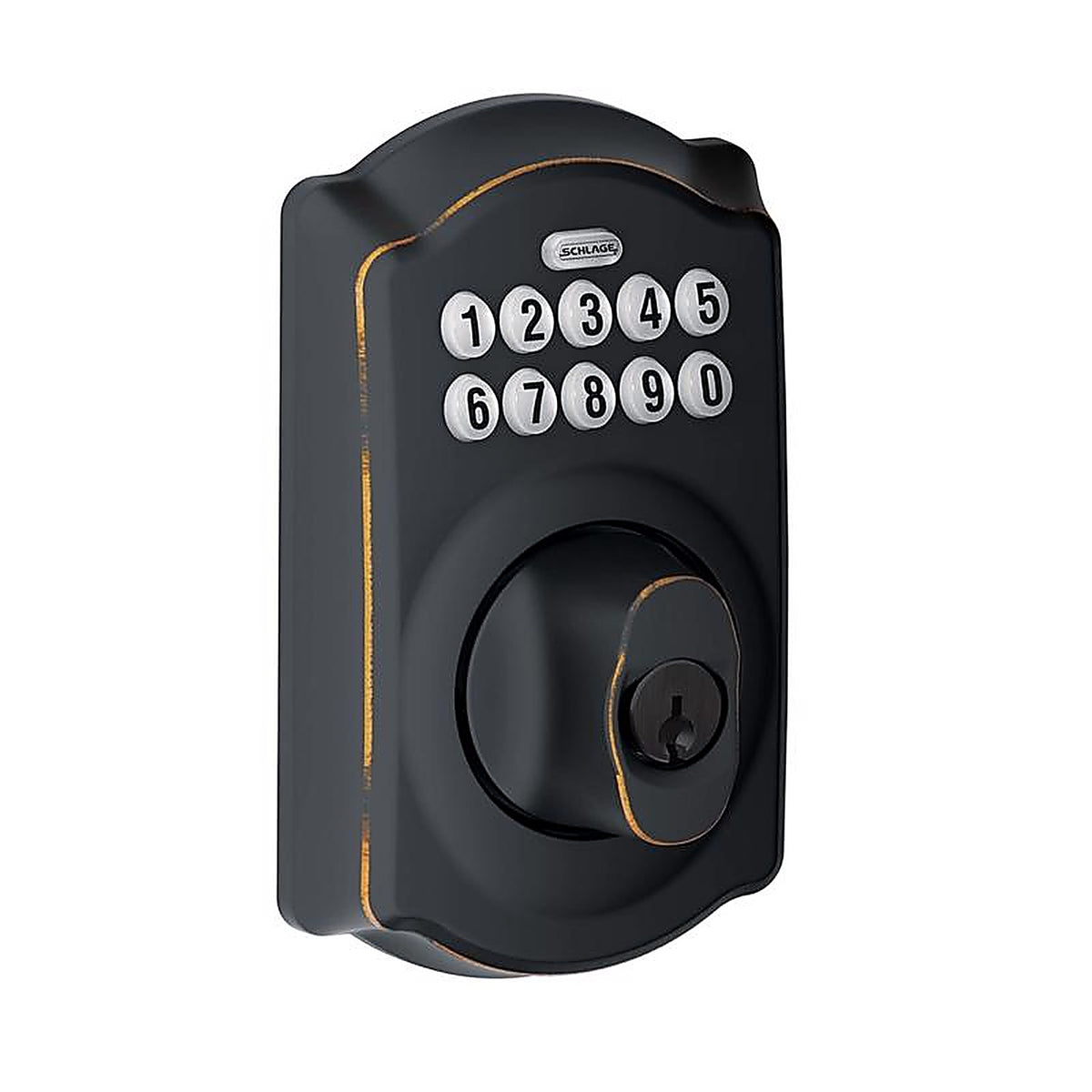 Schlage BE365VCAM716 Aged Bronze Steel Electronic Deadbolt