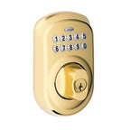 Schlage BE365VPLY505 Bright Brass Steel Electronic Deadbolt