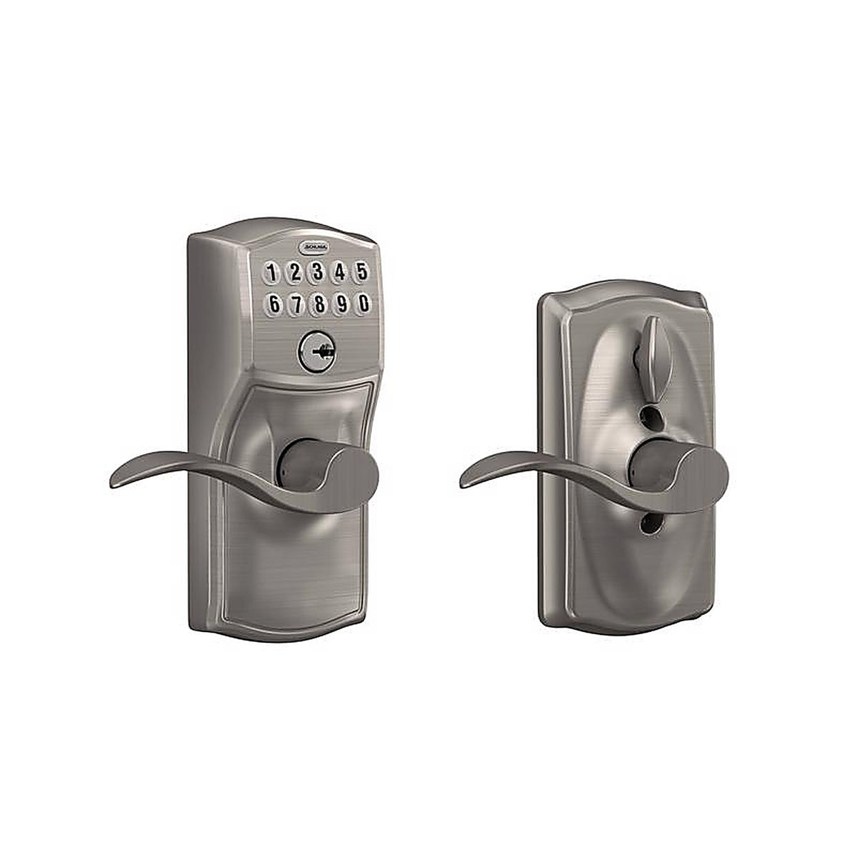 Schlage FE595VCAMACC619 Satin Nickel Steel Electronic Keypad Entry Lock