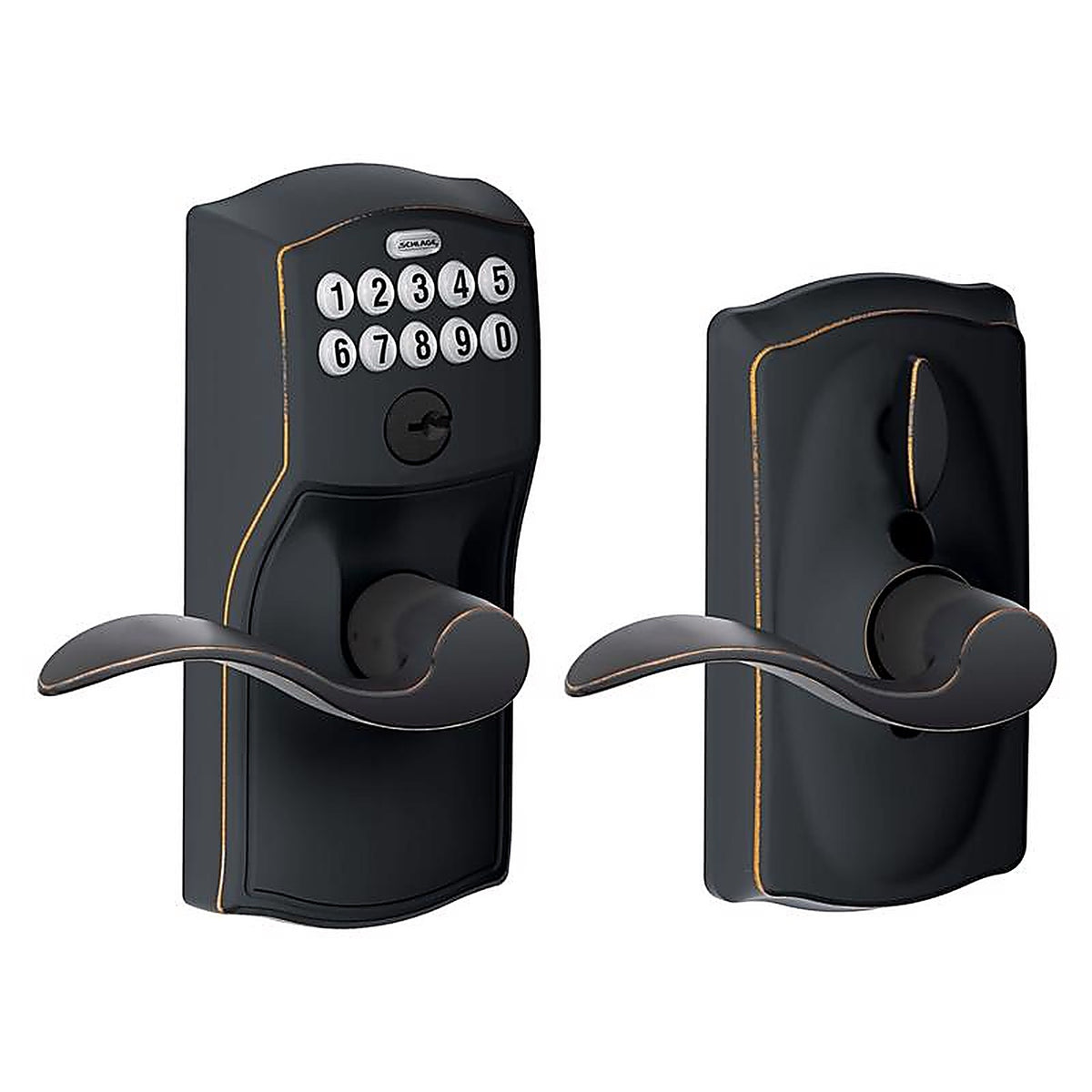 Schlage FE595VCAMACC716 Aged Bronze Steel Electronic Keypad Entry Lock