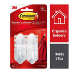 3M 17081ES Command Medium Plastic Designer Hooks 3-1/8 in. L 2/Pack
