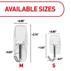 3M 17067CLR-9ES Mini Plastic Wire Hooks 9/Pack