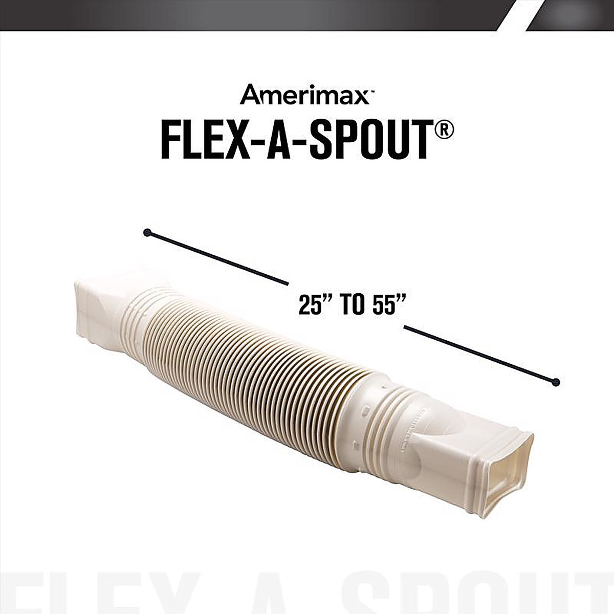 Amerimax - 85014 - Flex-A-Spout 4.5 In. H X 4.5 In. W X 55 In. L Tan Vinyl Downspout Extension