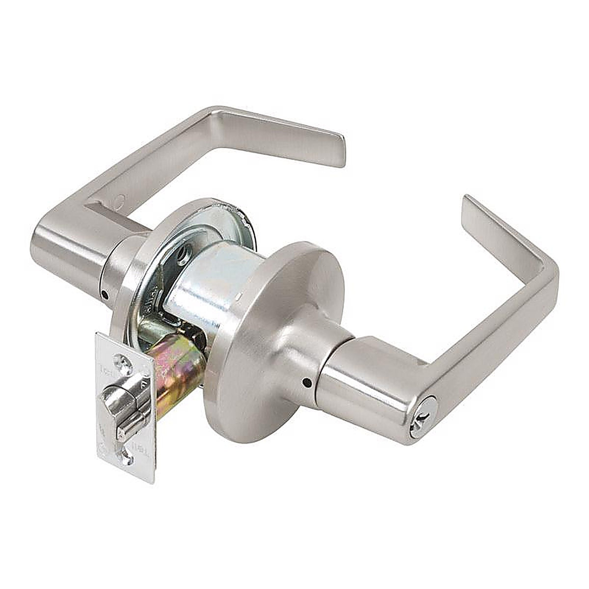 Tell CL100619 Cortland Satin Chrome Storeroom Lockset ANSI Grade 2 1-3/4 in.