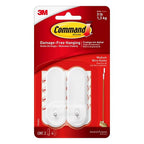 3M 17068ES Medium Plastic Wire Hooks 3-1/8 in. L 2/Pack