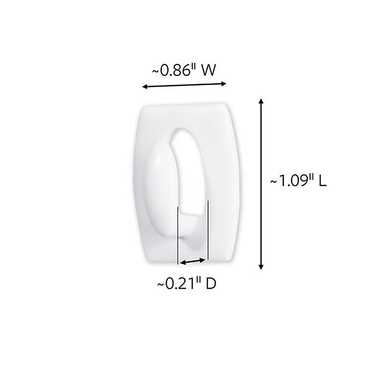 3M 17006-18ES Command Mini Plastic Hook 11/8 in. L 18/Pack