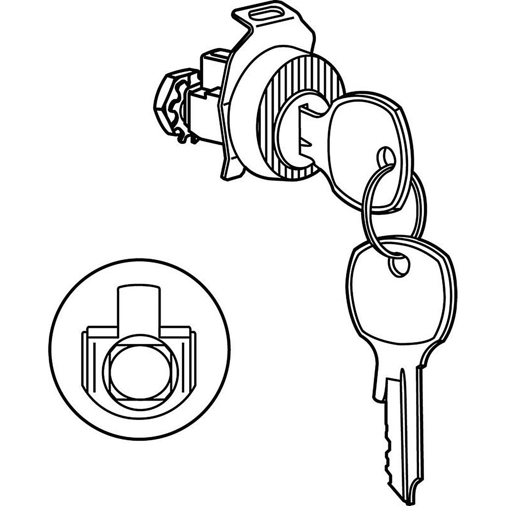 Prime-Line S4711 Nickel Steel Counter Clockwise Mailbox Lock Cylinder