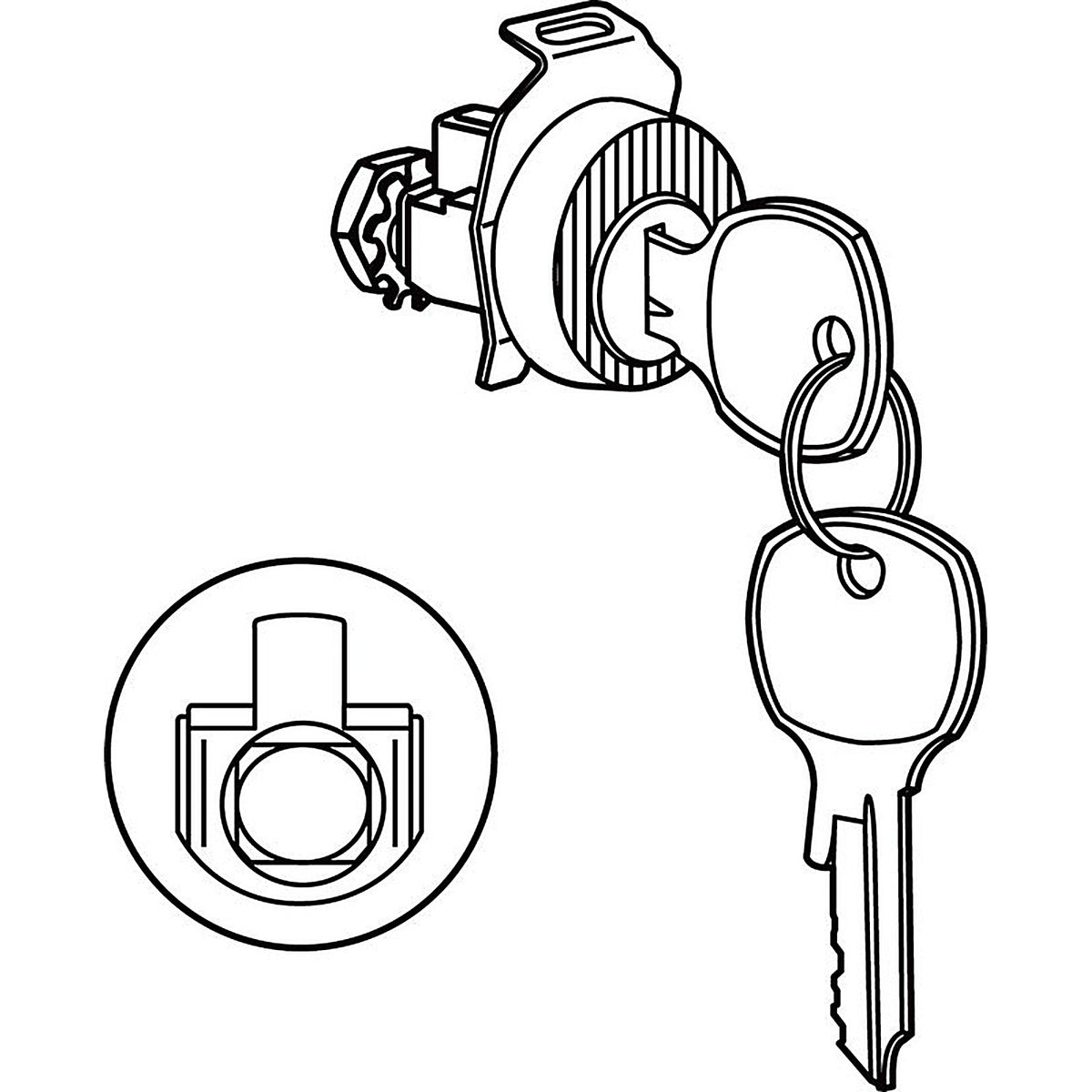 Prime-Line S4711 Nickel Steel Counter Clockwise Mailbox Lock Cylinder