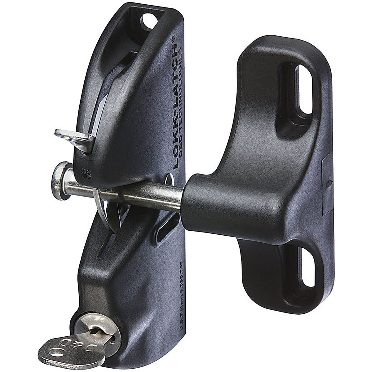National Hardware N346-201 Stanley 1.57 in. H x 5.91 in. W x 10.24 in. L Black Polymer Automatic Gate Latch