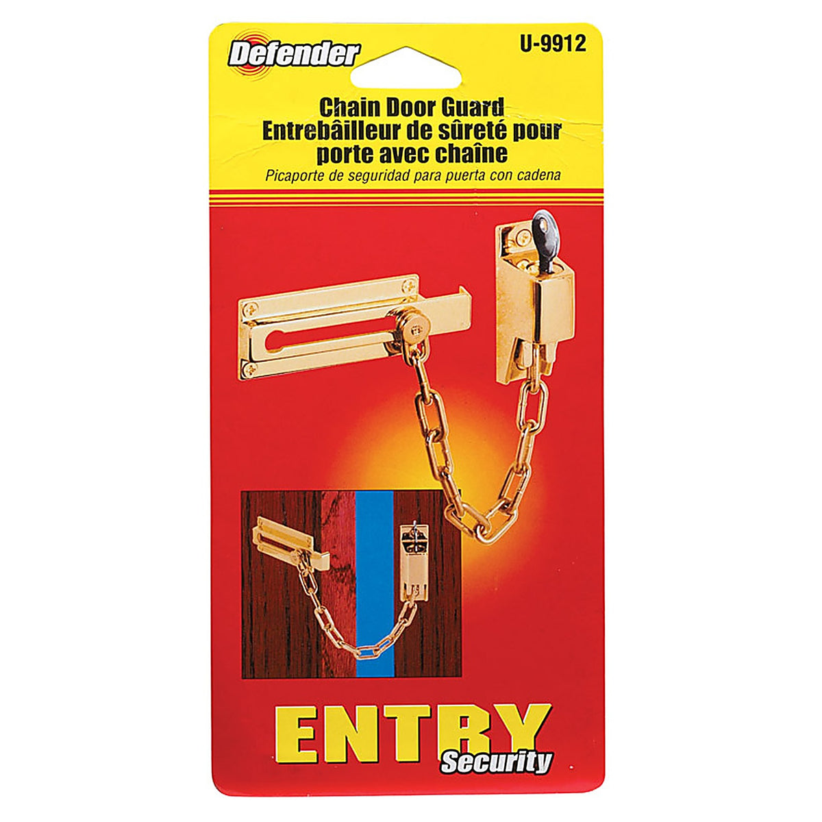 Prime-Line - U9912 - 3.25 In. L Bright Brass Brass Chain Door Guard