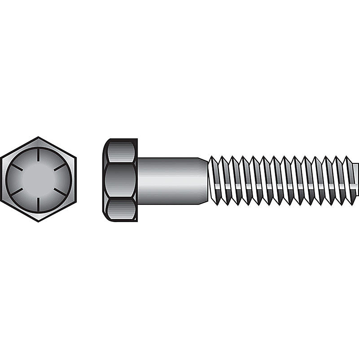 Hillman 220066 5/16 in. Dia. x 3/4 in. L Heat Treated Steel Hex Head Cap Screw 100/Pack