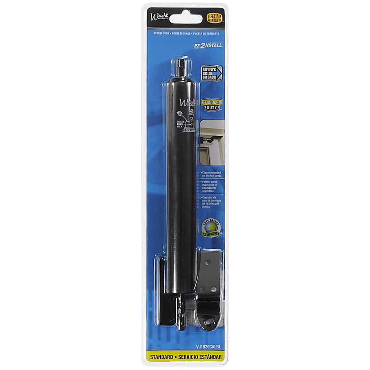 Wright - VJ1020CALBL - Black Aluminum Pneumatic Door Closer
