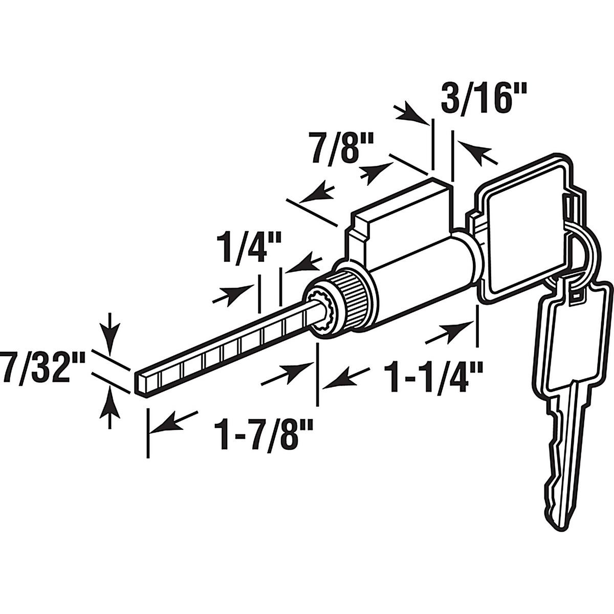 Prime-Line - E 2000 - KW Brass-Plated Brass Cylinder Lock Keyed Differently