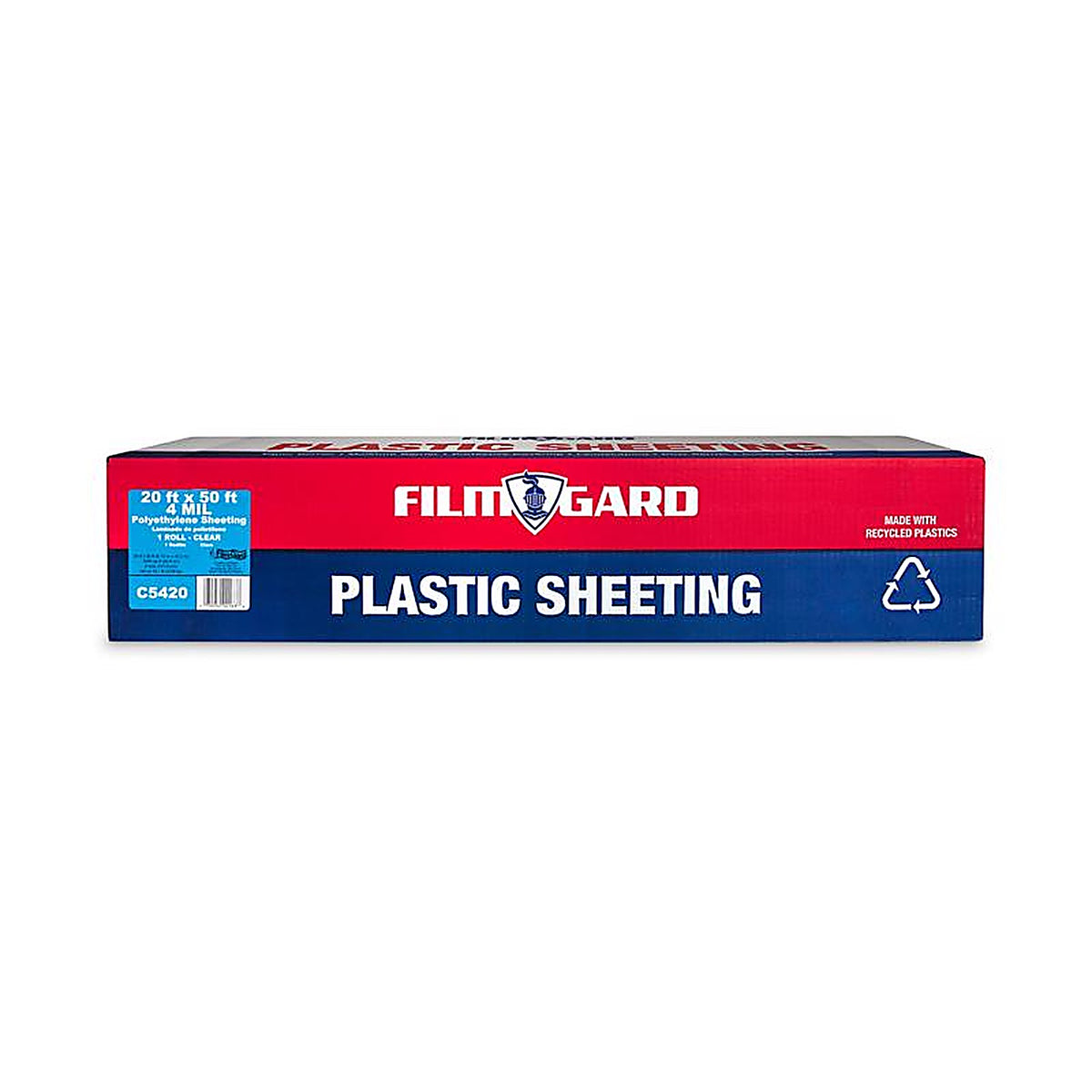 Film-Gard 625948 Plastic Sheeting 4 mil x 20 ft. W x 50 ft. L Polyethylene Clear