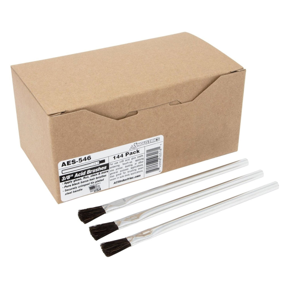 AES Industries - 546 - 3/8 Inch Acid Brush, Box of 144