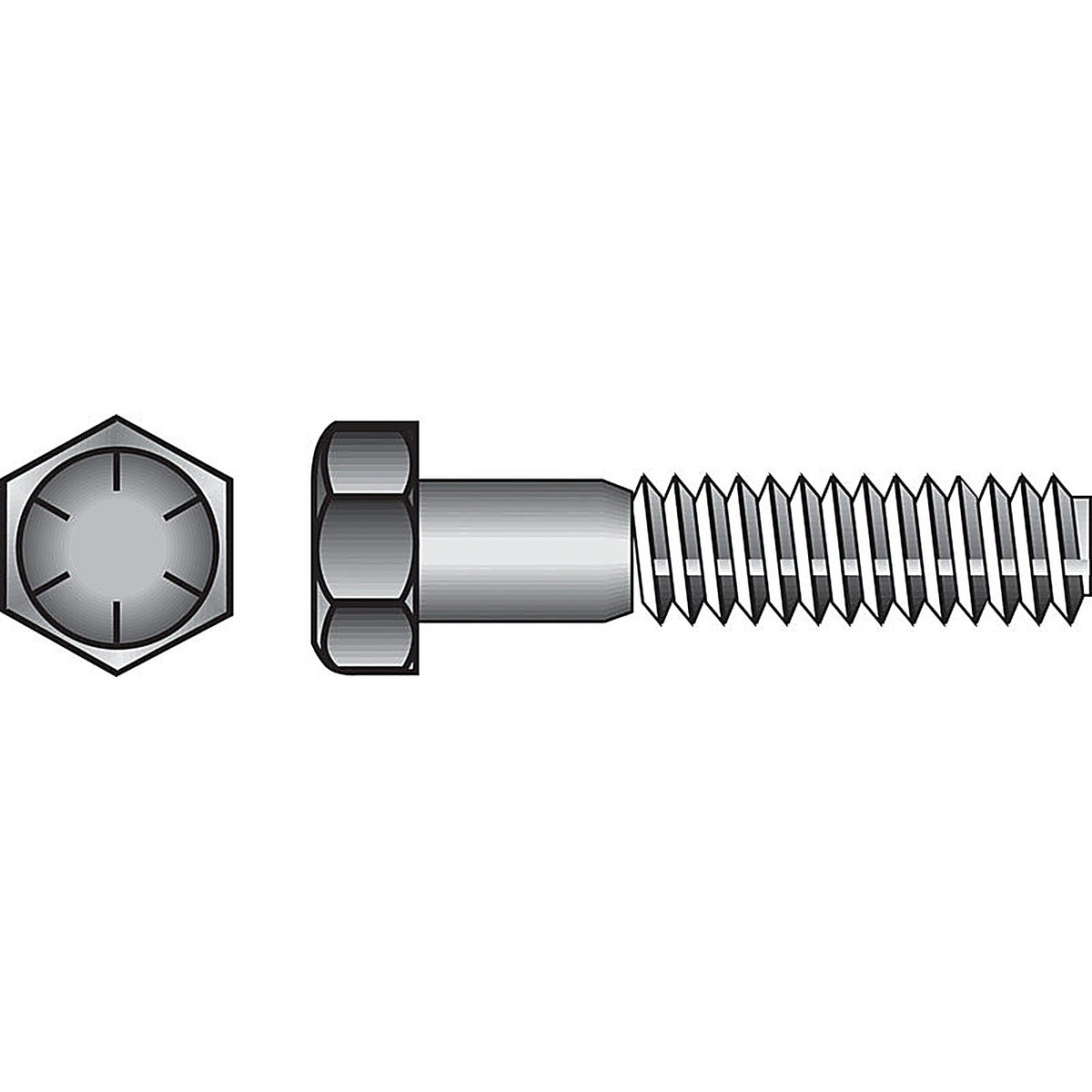 Hillman 220316 5/8 in. Dia. x 1-1/2 in. L Heat Treated Steel Hex Head Cap Screw 25/Pack