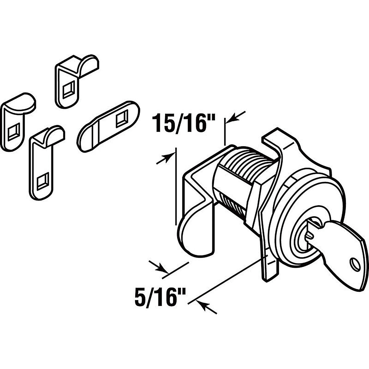 Prime-Line S4573 Brushed Nickel Steel Counter Clockwise Mailbox Lock