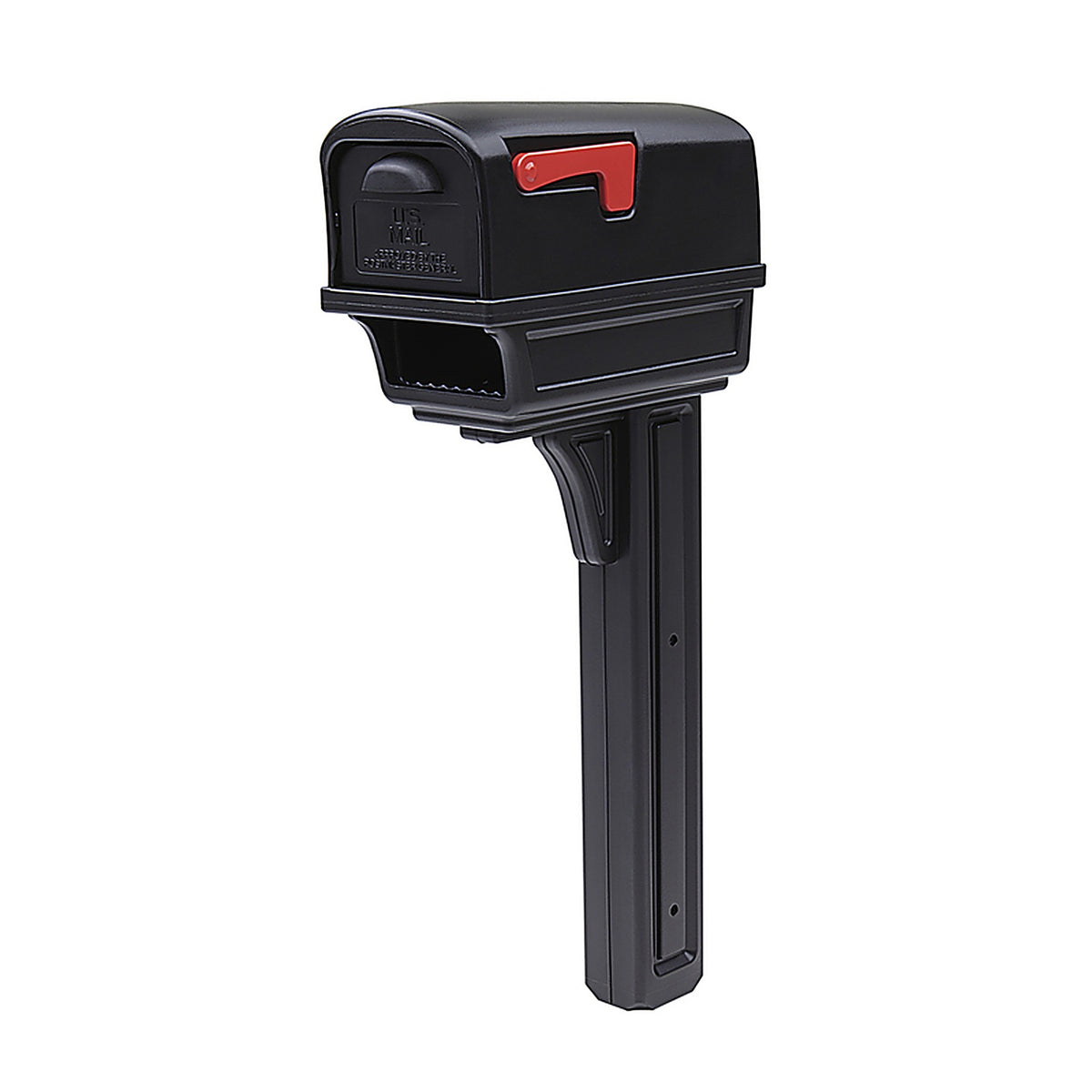 Gibraltar GGC1B0000 Gentry Classic Plastic Post Mount Black Mailbox