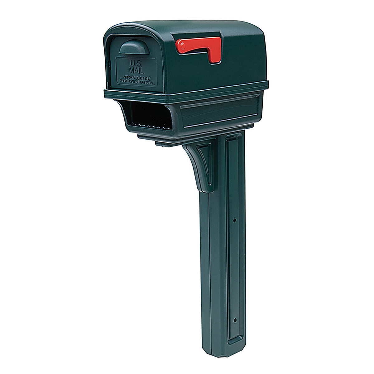 Gibraltar GGC1G0000 Gentry Classic Plastic Post Mount Green Mailbox