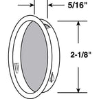 Prime-Line - N 7209 - 2.13 in. L Satin Nickel Silver Steel Round Mortise Pull