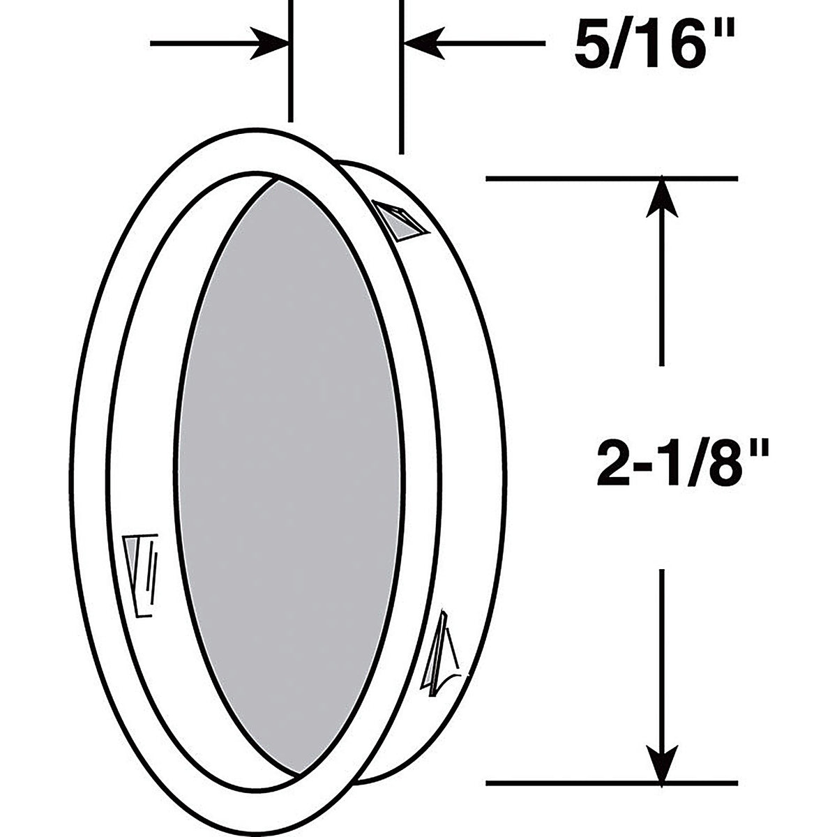 Prime-Line - N 7209 - 2.13 in. L Satin Nickel Silver Steel Round Mortise Pull