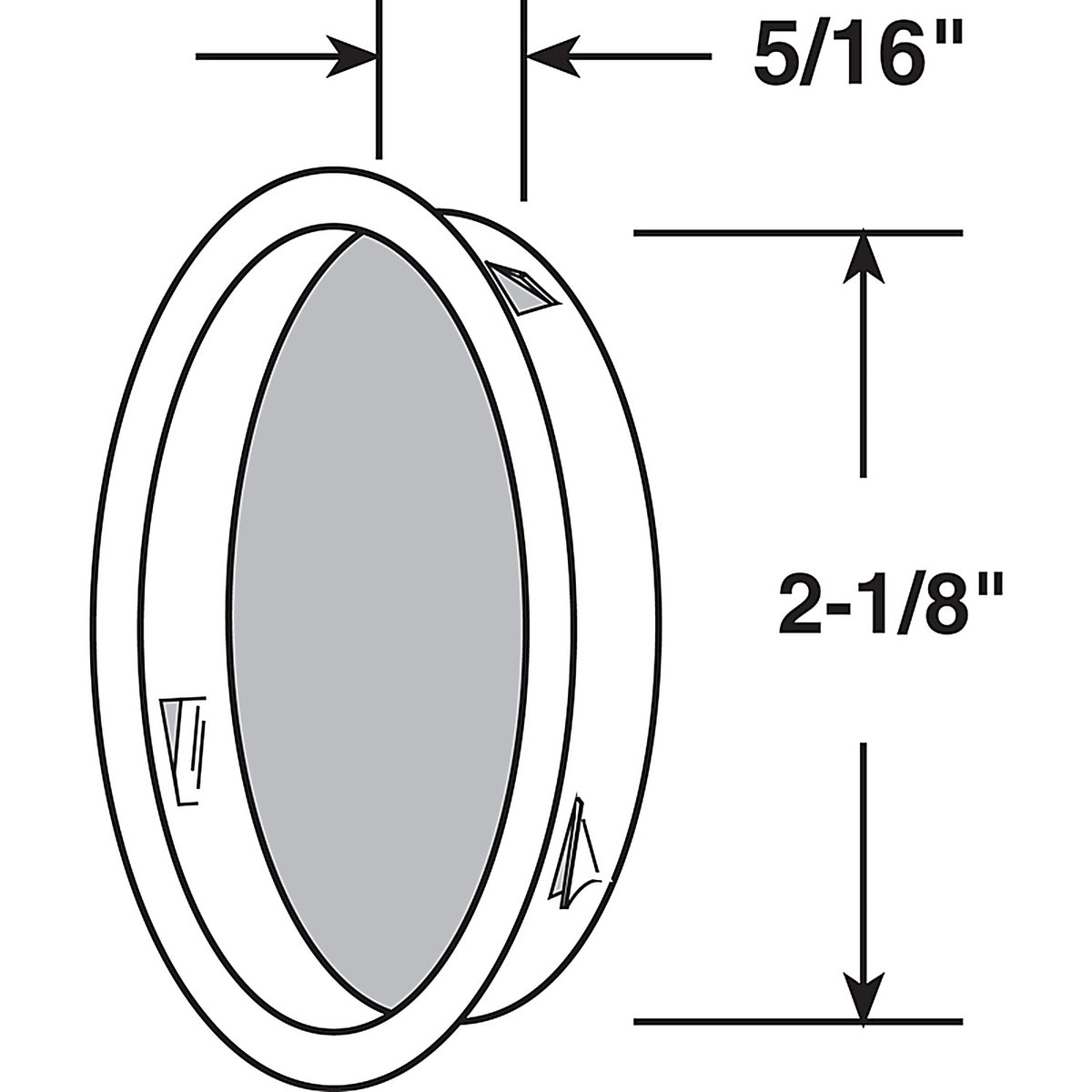 Prime-Line - N 7211 - 2.13 in. L Oil Rubbed Bronze Brown Steel Round Mortise Pull