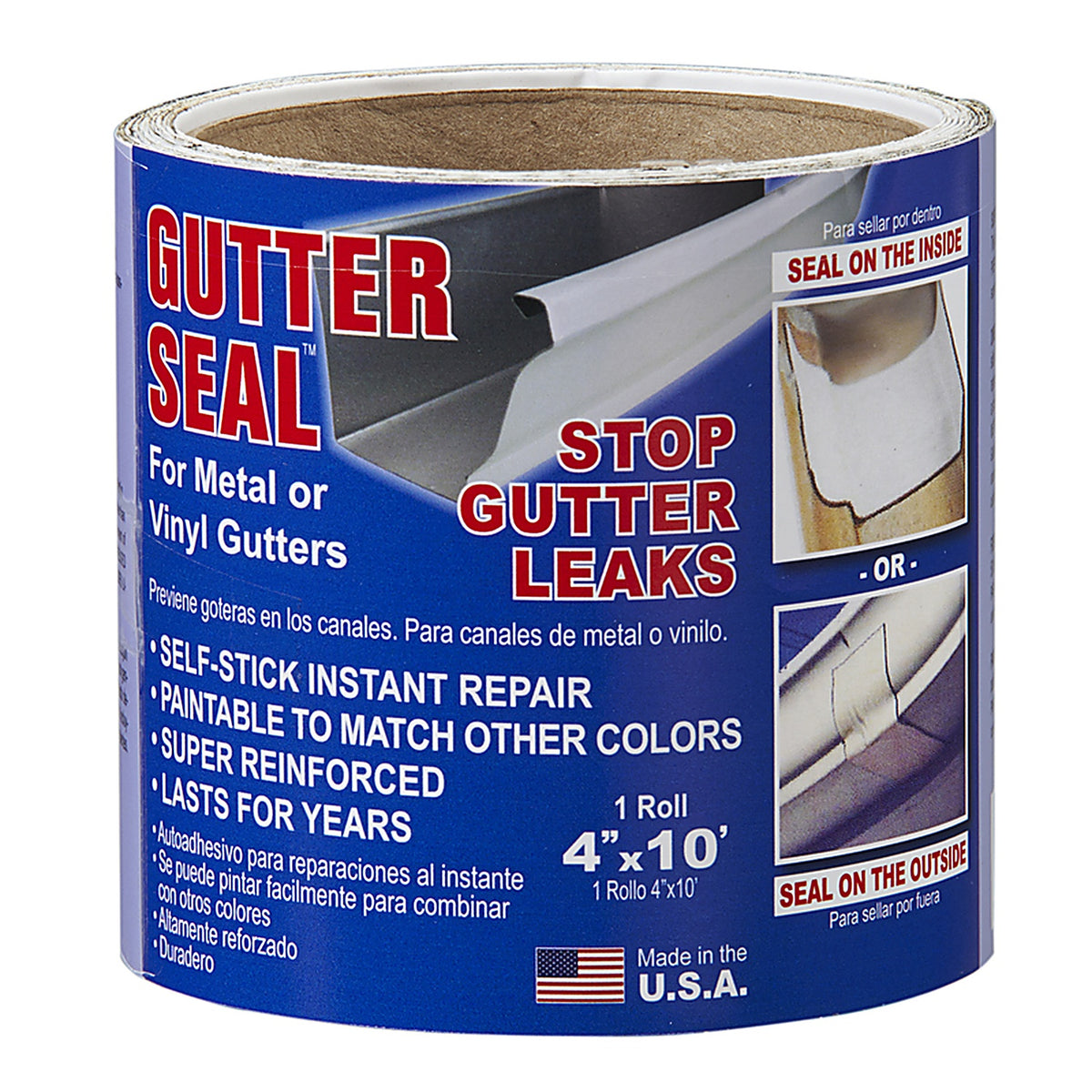 Gutter Seal - GSL410 - 4 In. W X 10 Ft. L Aluminum Gutter Seal Liner Clear