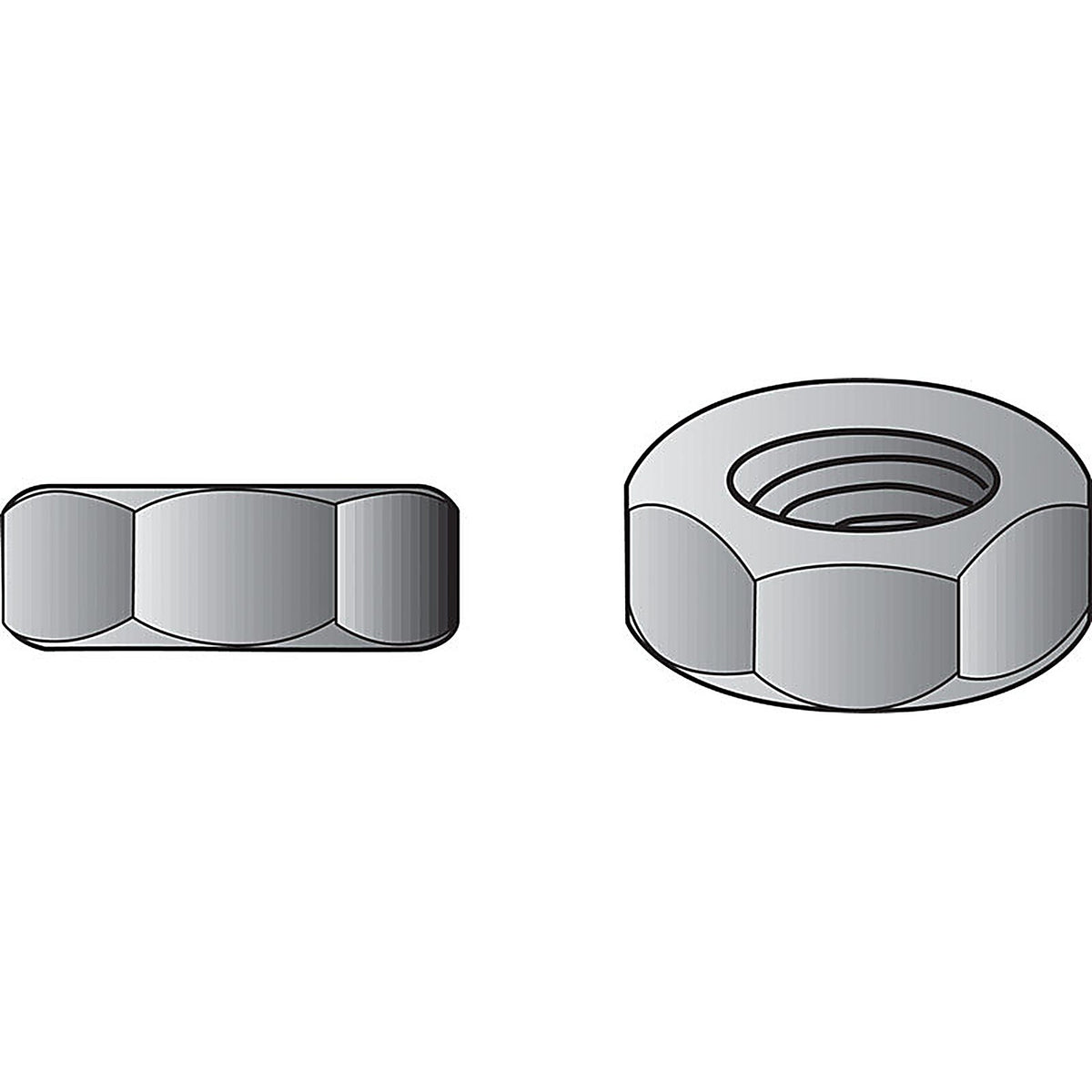 Hillman - 660008 - 1/2-13 In. Zinc-Plated Steel Uss HEX Nut 667 Pack