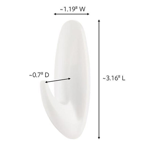 3M 17081B-ES Medium Plastic Bath Hook 2/Pack