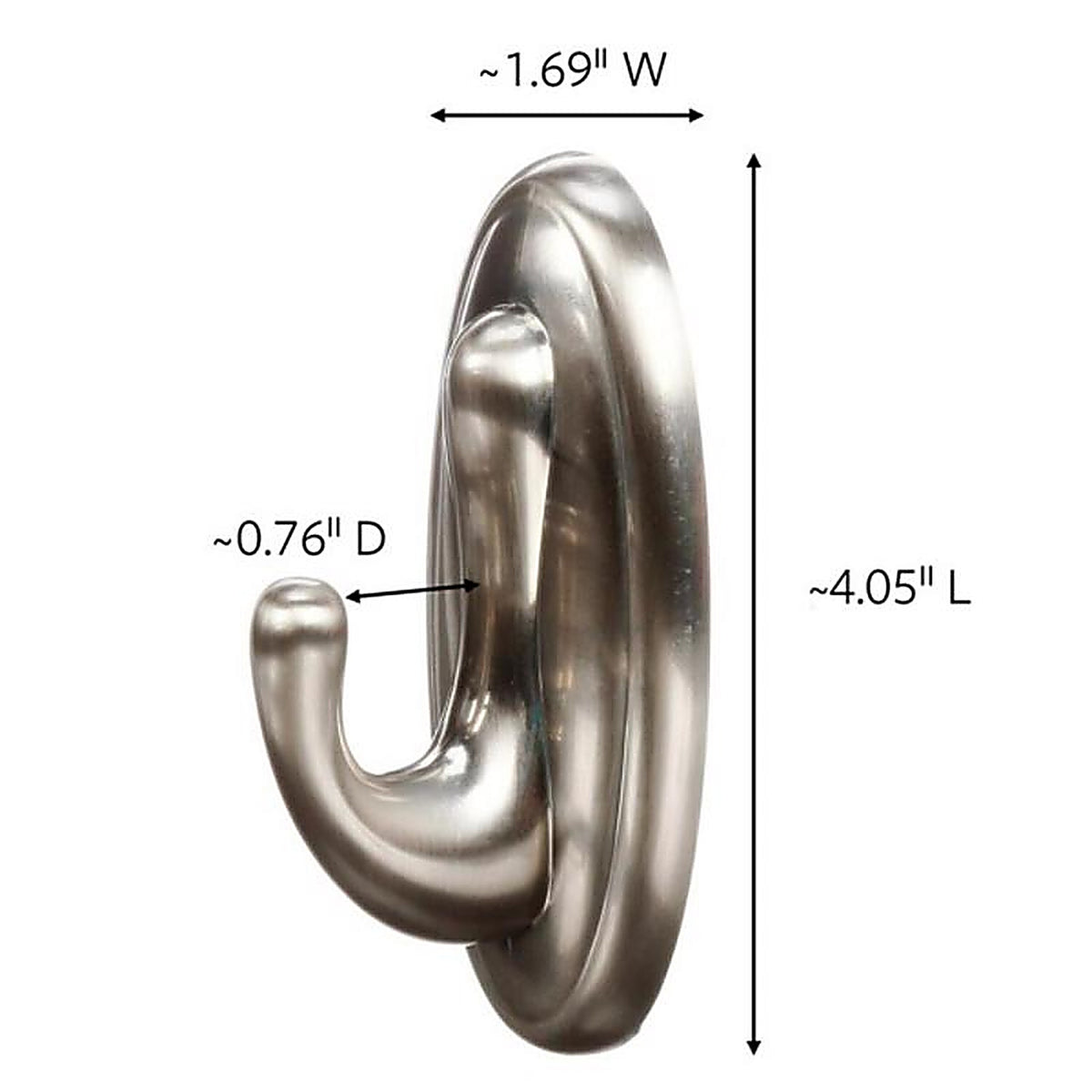 3M 17053BN-ES Large Plastic Decorative Hooks 6.75 in. L 1/Pack