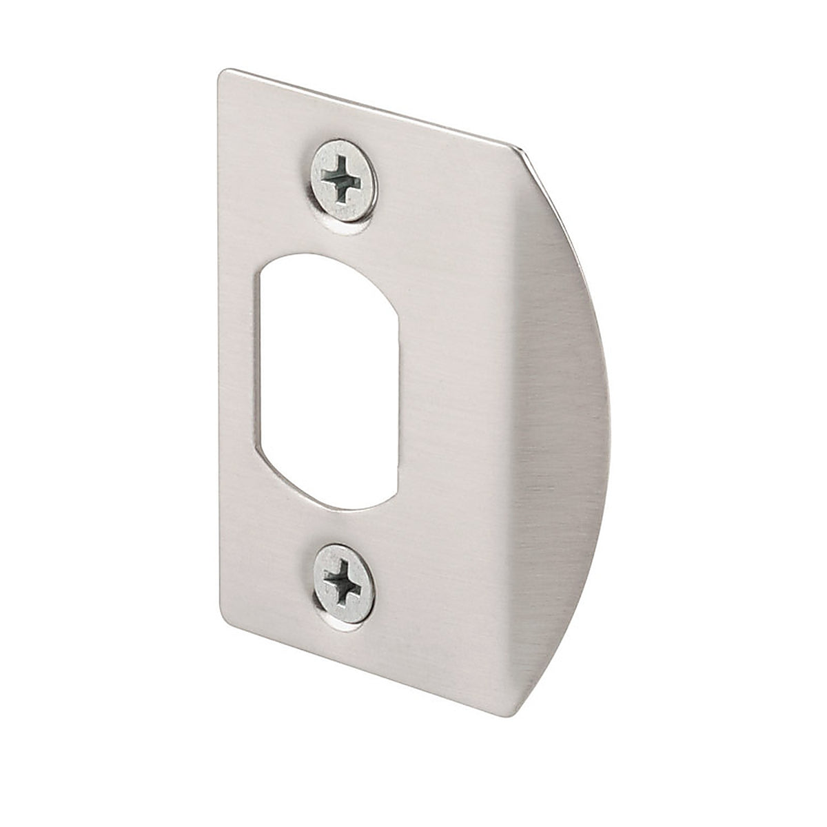 Prime-Line E2457 2-1/4 in. H x 1-5/8 in. L Satin Nickel Steel Latch Strike Plate