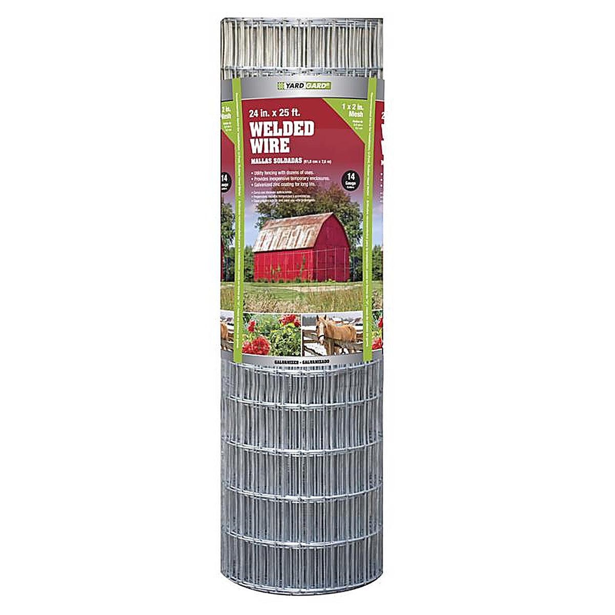 Garden Zone 432425 IronRidge 24 in. H x 24 in. W 25 ft. Steel Wire Cage No
