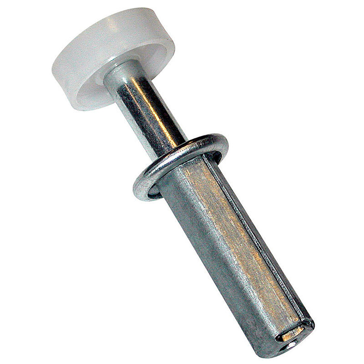 Barton Kramer - 383C - 7/8 In. D X 2-5/8 In. L Mill Silver Steel Bi-Fold Door Wheel Guide 2 Pack