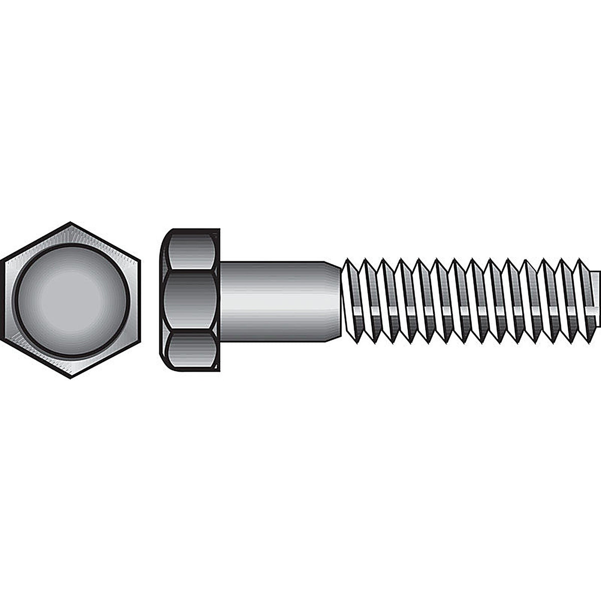 Hillman - 811630 - 1/2 In. D X 7 In. L Hot Dipped Galvanized Steel HEX Bolt 25 Pack