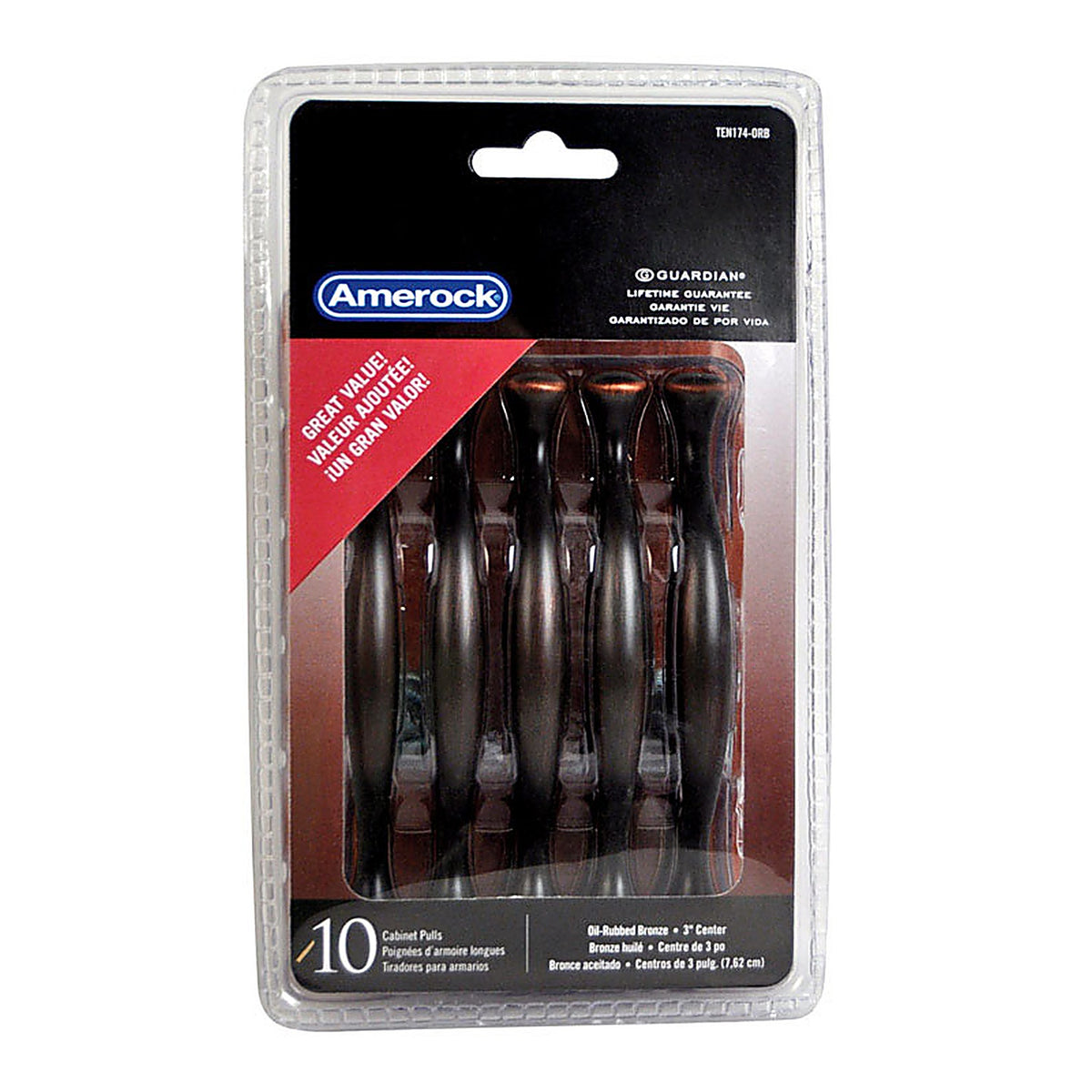 Amerock - TEN174ORB - Allison Traditional Arch Cabinet Pull 3 In. Oil Rubbed Bronze Brown 10 Pack