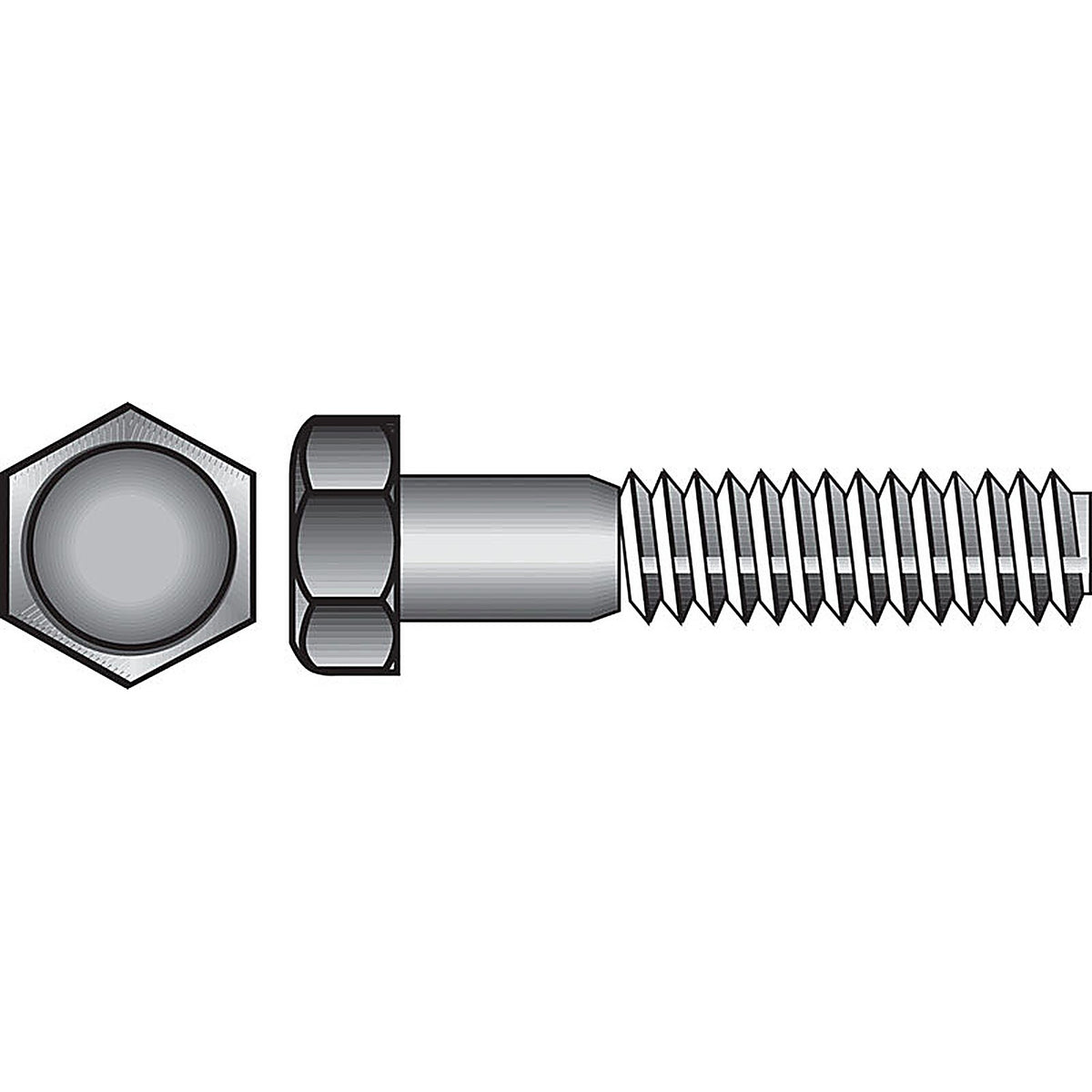Hillman - 811675 - 5/8 In. D X 8 In. L Hot Dipped Galvanized Steel HEX Bolt 25 Pack
