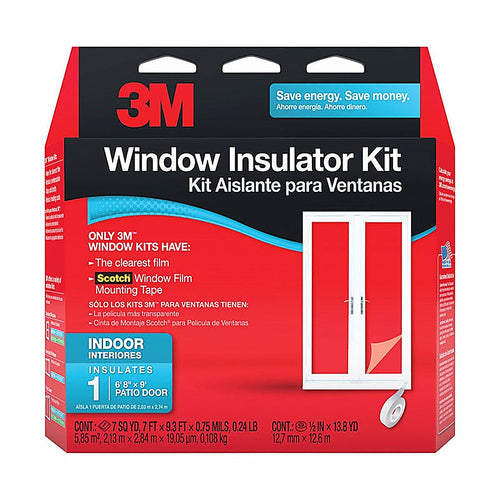 3M - 2144W6 - Clear Plastic Window Insulation Kit for Patio Door 9 Ft. L X 0.75 In.